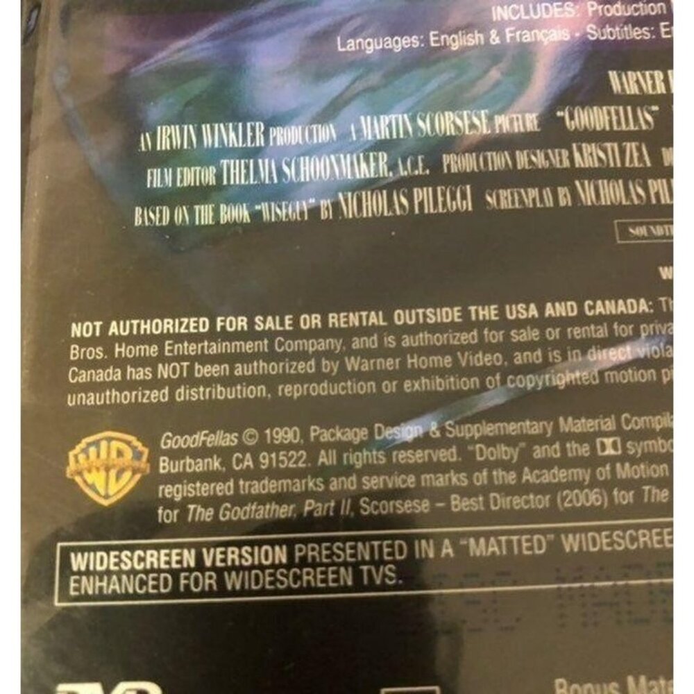 1990 Goodfellas DVD - NEW Sealed - Picture 3 of 4